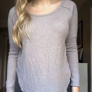 Aritzia waffle knit top